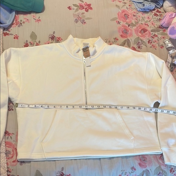 Cream Half-Zip Sweatshirt from Victoria’s Secret - Picture 1 of 4